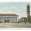 Copley Sq., Public Library, New and Old South Church, Boston, Mass.