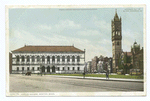 Copley Sq., Public Library, New and Old South Church, Boston, Mass.