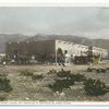 Mexican Adobe House, Mt. Franklin in distance, El Paso, Texas