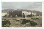 Mexican Adobe House, Mt. Franklin in distance, El Paso, Texas