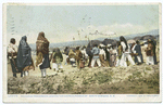 Religious Procession Leaving the Church, Pueblo Santo Domingo, N.M.