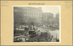 Manhattan: City Hall Park - [City Hall view showing subway under construction.]