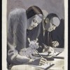 Lady Ashley and Douglas Fairbanks signing register in Paris after wedding