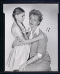 Publicity photo of Kimetha Laurie and Nancy Kelly in the stage production The Bad Seed (touring cast)