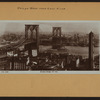 Bridges - Brooklyn Bridge - [View of the bridge, spanning the East River between Manhattan and Brooklyn.]
