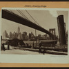 Bridges - Brooklyn Bridge - [looking towards lower Manhattan from Brooklyn].