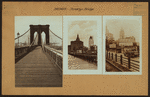 Bridges - Brooklyn Bridge - [Pedestrian walk - Federal Courts Building; Municipal Building; Woolworth Building.]