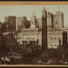 Celebrations - Parades - Municipal events - Armistice - [The peace celebration at City Hall Park.]