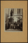 Celebrations - Parades - Municipal events - City Hall Park - [Laying a wreath at the foot of Statue to Benjamin Franklin.]