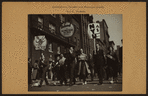 Celebrations - Parades - Municipal events - N.Y.U. [New York University] students - [Protest against war.]