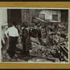 Fires and firemen - [Hook and ladder smashed by falling walls.]