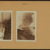 Fires - [Gulf Oil refinery fire in Bayonne, New Jersey, as seen from the Livingston Railroad Station.]