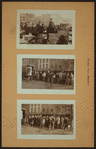 Fulton fish market - [Packaged fish under auction in Peck Slip.]