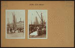 Fulton fish market docks in Manhattan - [Packing fish into barrels.]