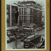 Prohibition - [Old Man Prohibition hung in effigy from a flagpole as New York celebrated the advent Repeal after 13 years of bootleg booze.]