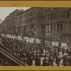 Sanitation - [Police dispersing rioters (street cleaners).]