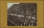 Sanitation - [Police dispersing rioters (street cleaners).]