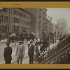 Sanitation - [Mounted Police guarding strike breakers (street cleaners) on their way to the dump.]
