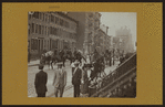 Sanitation - [Mounted Police guarding strike breakers (street cleaners) on their way to the dump.]