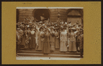 Woman suffrage - [Group portrait of suffragettes who took part in convention parade.]