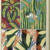 1. Flowers and foliage; 2. Trees and bushes; 3. Flowers and foliage (ears of corn (leaves parted to expose corn, and orange silk coming out of top))
