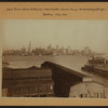 East River - [North (Hudson) River] - Shore and skyline of lower Manhattan - South Ferry - Williamsburg Bridge.
