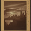 East River - Shore and skyline of lower Manhattan - South Ferry - Williamsburg Bridge - Battery - Wall Street.