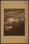 East River - Shore and skyline of lower Manhattan - South Ferry - Williamsburg Bridge - Battery - Wall Street.
