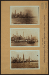 East River - Shore and skyline of lower Manhattan - South Ferry - Williamsburg Bridge - Broad Street.