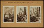 East River - shore and skyline ; South ferry ; Williamsburg bridge.