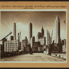 East River - shore and skyline ; South ferry ; Williamsburg bridge.