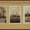 East River - Shore and skyline of lower Manhattan - South Ferry - Williamsburg Bridge - Moore Street - Coeties Slip.