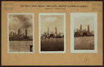 East River - Shore and skyline of lower Manhattan - South Ferry - Williamsburg Bridge - Moore Street - Coeties Slip.