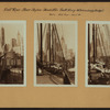 East River - shore and skyline ; South ferry ; Williamsburg bridge.