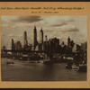 East River - Shore and skyline of lower Manhattan - South Ferry - Williamsburg Bridge.