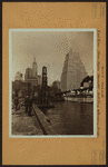 East River - shore and skyline ; South ferry ; Williamsburg bridge.