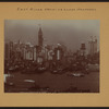 East River - Lower Manhattan skyline and waterfront - [Fulton fish market - Singer Manufacturing Company.]