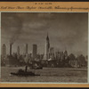 East River - Shore and skyline of Manhattan between East 35th and 42nd Streets - Williamsburg and Queensborough Bridges.