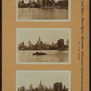 East River - Shore and skyline of Manhattan between East 45th and 51st Streets - Williamsburg and Queensborough Bridges.