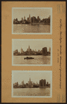 East River - Shore and skyline of Manhattan between East 45th and 51st Streets - Williamsburg and Queensborough Bridges.