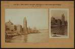 East River - Shore and skyline of Manhattan from East 50th Street - Williamsburg and Queensborough Bridges - [Campanile Apartments.]