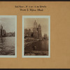 East River - Shore and skyline of Manhattan between East 50th and 58th Streets - Williamsburg and Queensborough Bridges - [Campanile Apartments ; River House.]