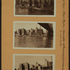 East River - Shore and skyline of Manhattan between East 53rd and 59th Streets - Williamsburg and Queensborough Bridges - [Chrysler Building; General Electric Company; Lincoln Building; New York Central Railroad Building; New York Steam Corporation; R.C.A. Building; River House; Waldorf-Astoria Hotel.]
