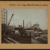 East River - Shore and skyline of Manhattan from East 61st Street - Williamsburg and Queensborough Bridges.