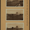 East River - Shore and skyline of Manhattan from East 63rd Street - Williamsburg and Queensborough Bridges.