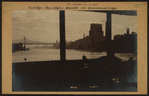 East River - Shore and skyline of Manhattan from East 75th Street - Queensborough Bridge - [Welfare Island Ferry.]