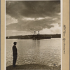 North (Hudson) River - River scenes - Manhattan - [U.S. Navy cruiser.]