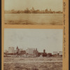 North (Hudson) River - Shore and skyline - Manhattan - Battery - 14th Street - [American Surety Company ; New York Aquarium ; New York Produce Exchange ; Union Trust Company ; Washington Building ; Battery Park Building ; Bowling Green Building ; Chesebrough Building.]