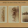 North (Hudson) River - Shore and skyline - Manhattan - Battery - 14th Street - [Columbia Trust Company ; Irving Trust Company ; Pennsylvania Railroad Ferry ; Singer Manufacturing Company ; West Street Building ; Whitehall Building.]