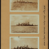 North (Hudson) River - Shore and skyline - Manhattan - Battery - 14th Street - [Brooklyn and Manhattan Bridges spanning the East River.]